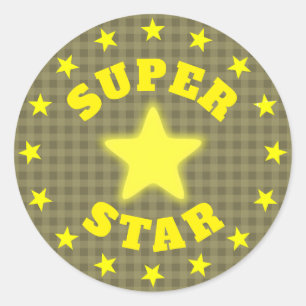 Super Star award Classic Round Sticker