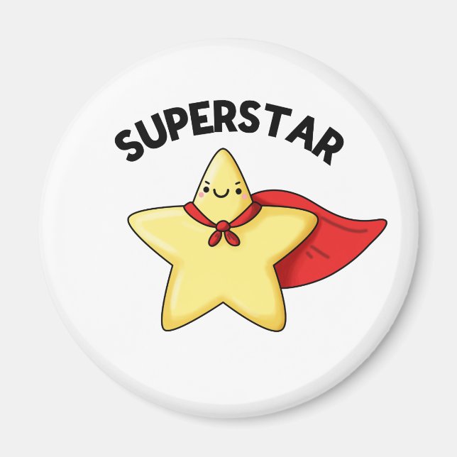Super Star Cute Astronomy Pun Magnet (Front)