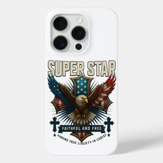 Super Star Eagle Emblem Case-Mate iPhone Case (Back)