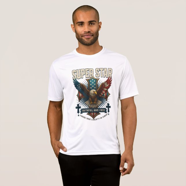 Super Star Eagle Emblem T-Shirt (Front Full)