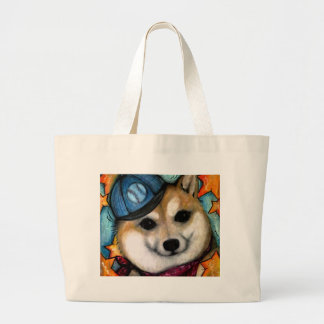 Super Star Shiba Inus Large Tote Bag