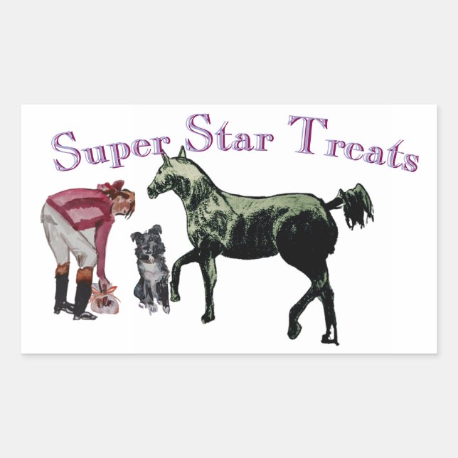 super star treats Sticker (Front)