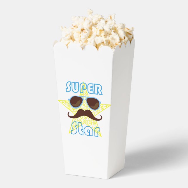 Super Star with sunglasses and mustache Favour Box (Popped)