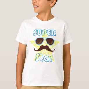 Super Star with sunglasses and mustache T-Shirt