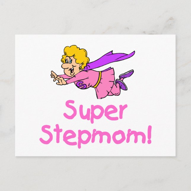 Super Stepmom (Flying) Postcard (Front)