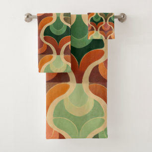 Super style mod 60s 70s towel set
