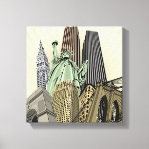 Super Stylised Cityscape NYC Canvas Print
