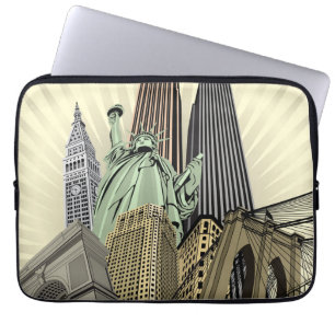 Super Stylised Cityscape NYC Laptop Sleeve