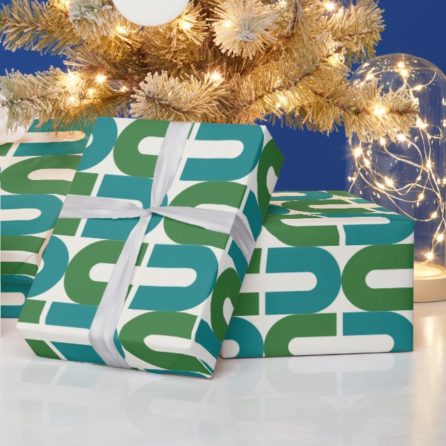 Super stylish and modern retro 60s 70s giftwrap wr wrapping paper (Holidays)