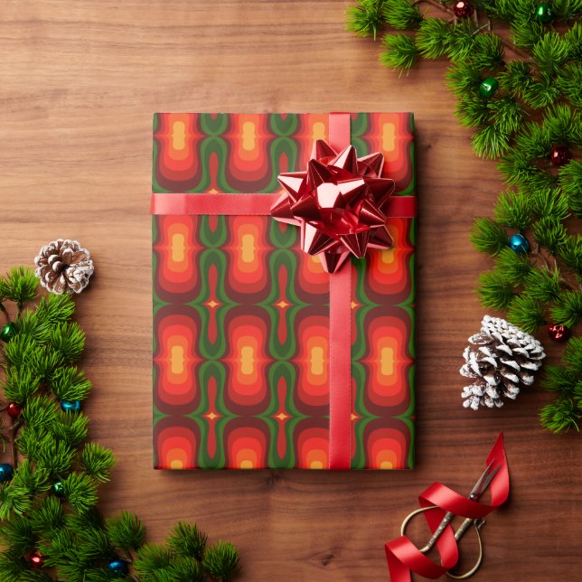 Super stylish and modern retro 60s 70s giftwrap wr wrapping paper (Holiday Gift)