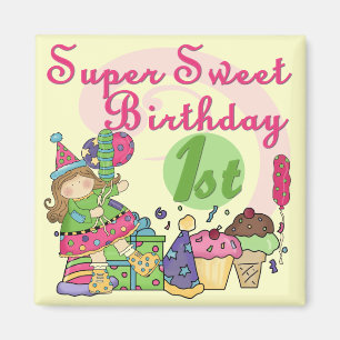 Super Sweet 1st Birthday T-shirts and Gifts Magnet