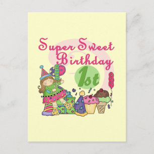 Super Sweet 1st Birthday T-shirts and Gifts Postcard