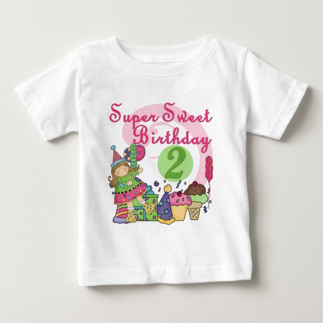 Super Sweet 2nd Birthday T-shirts and Gifts (Front)