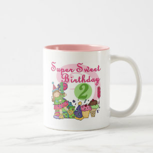 Super Sweet 2nd Birthday T-shirts and Gifts Two-Tone Coffee Mug
