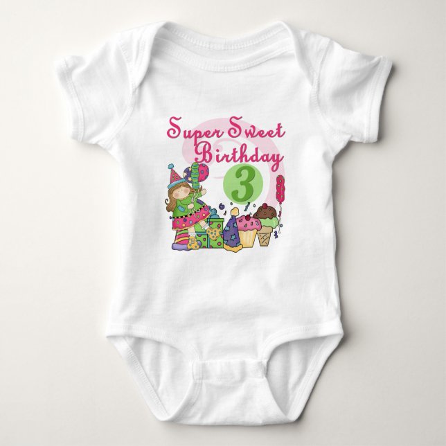 Super Sweet 3rd Birthday Tshirts and Gifts (Front)