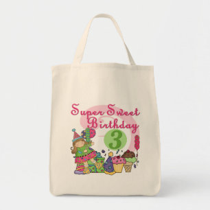 Super Sweet 3rd Birthday Tshirts and Gifts Tote Bag