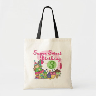 Super Sweet 3rd Birthday Tshirts and Gifts Tote Bag