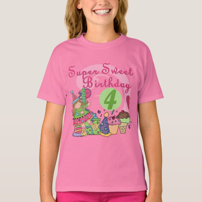 Super Sweet 4th Birthday T-shirts and Gifts (Front)