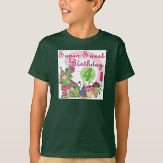 Super Sweet 4th Birthday T-shirts and Gifts