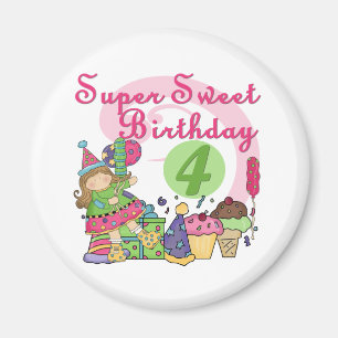 Super Sweet 4th Birthday T-shirts and Gifts Magnet