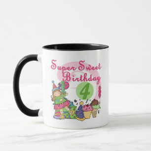 Super Sweet 4th Birthday T-shirts and Gifts Mug