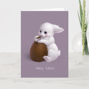 Super sweet Easter bunny Holiday Card