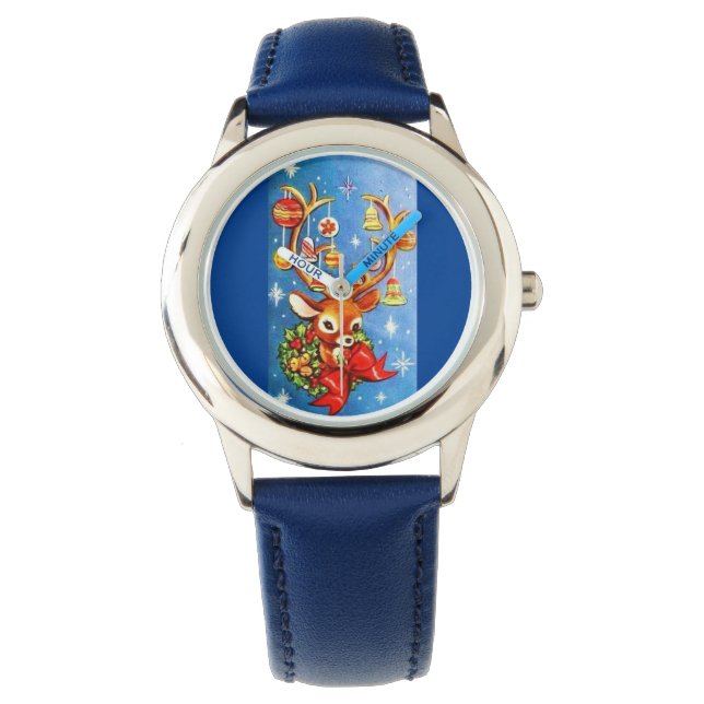 Super Sweet Vintage Christmas Reindeer Watch (Front)