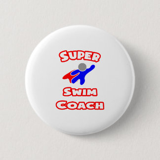 Super Swim Coach 6 Cm Round Badge