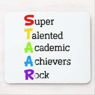 Super Talented Academic Achievers Rock Funny Test Mouse Pad