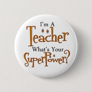 Super Teacher 6 Cm Round Badge