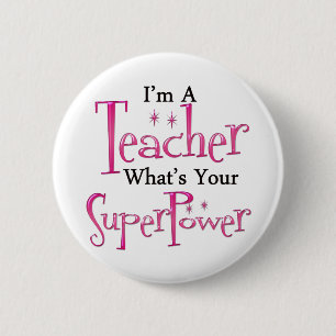 Super Teacher 6 Cm Round Badge