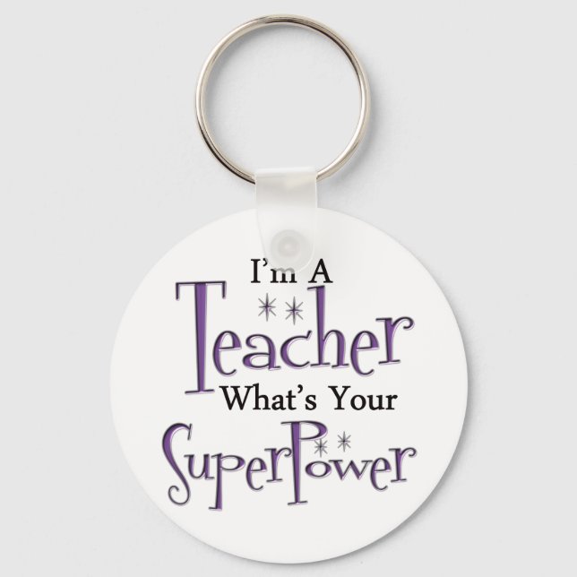 Super Teacher Key Ring (Front)