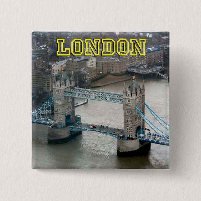 Super! Tower Bridge London 15 Cm Square Badge (Front)