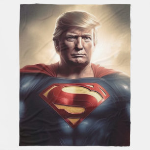 SUPER TRUMP MAN FLEECE BLANKET