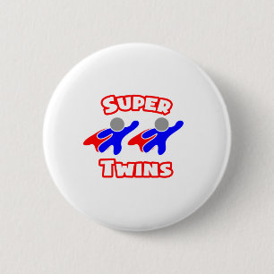 Super Twins 6 Cm Round Badge