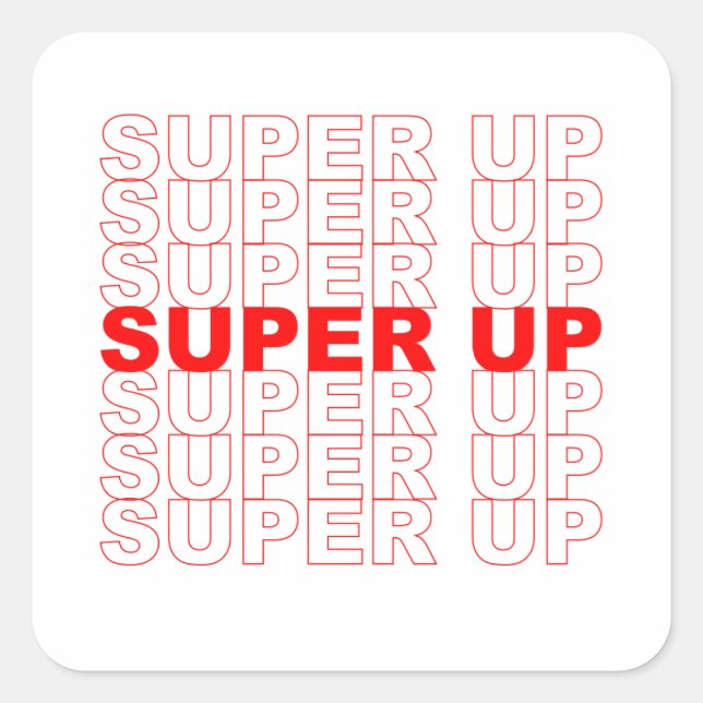 Super Up Thank You Square Sticker (Front)