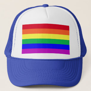 Super Vivid Vibrant Colours Gay Pride Rainbow Flag Trucker Hat