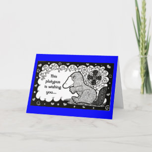 Super-well Platypus Father's day card
