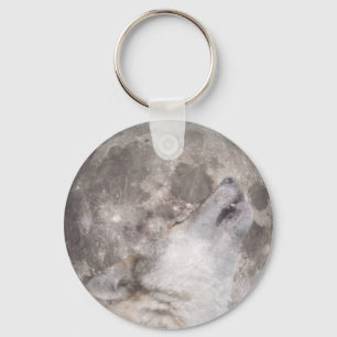 Super Wolf Moon Key Ring