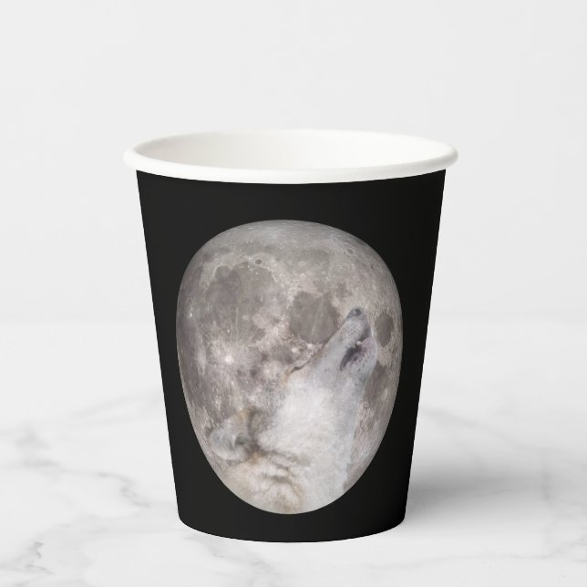 Super Wolf Moon Paper Cups (Front)