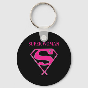 Super Woman (Breast Cancer Awareness)  Key Ring