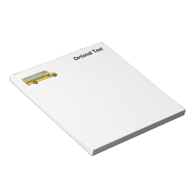 Super Yellow School Bus Notepad (Angled)