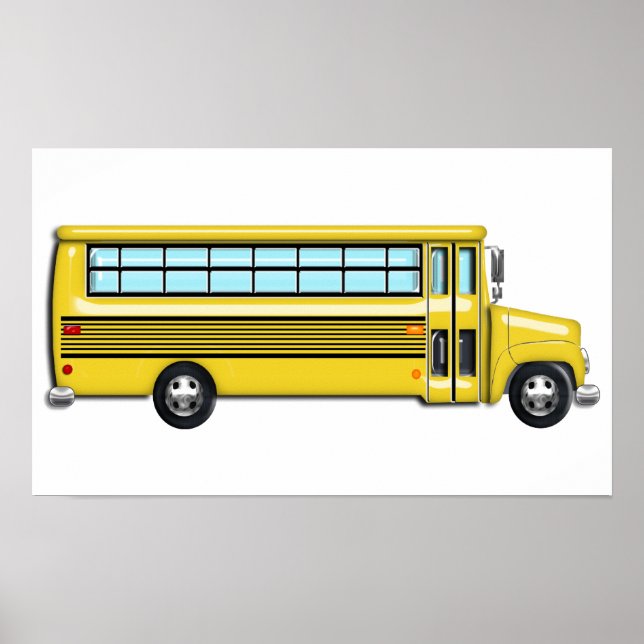 Super Yellow School Bus Poster (Front)