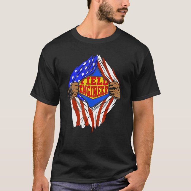 Super Yield Engineer Hero Job T-Shirt (Front)