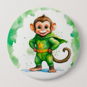 Superaffe 10 Cm Round Badge