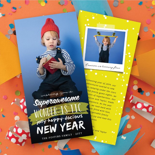 Superawesome Wonderistic Jolly Happydocious Year Holiday Card (Creator Uploaded)