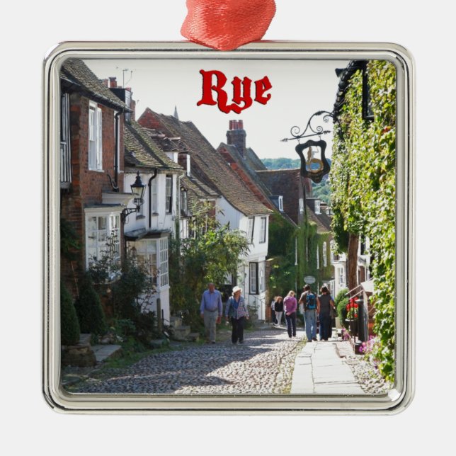 Superb! Rye England Metal Tree Decoration (Front)