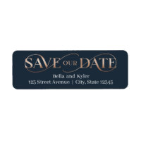 Superb Swirl Save The Date Address Label