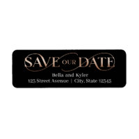 Superb Swirl Save The Date Address Label