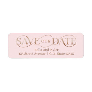 Superb Swirl Save The Date Address Label